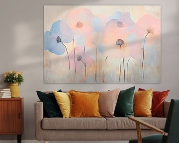 Delicate flowers in soft pastel colours by Poster Art Shop