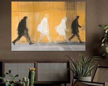 Abstracte lijntekening met figuren van Imperial Art House