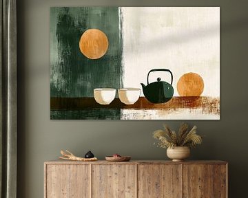 Minimalistische theeset met rustieke kleuren van Imperial Art House
