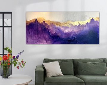 Golden Haze Adventure van Abstract Schilderij