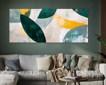 Abstrakte Blätter in sanften Farben von Poster Art Shop