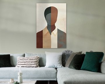 Abstracte figuurbuste in zachte tinten van Poster Art Shop