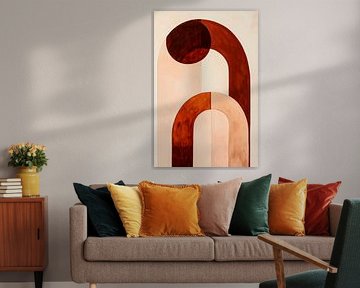 Abstrakte Formen in warmen Erdtönen von Poster Art Shop