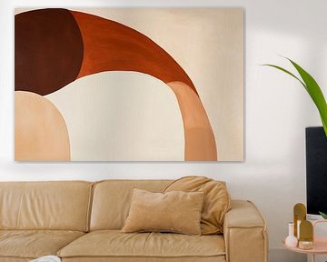 Abstract shapes in earthy tones - harmony by Poster Art Shop