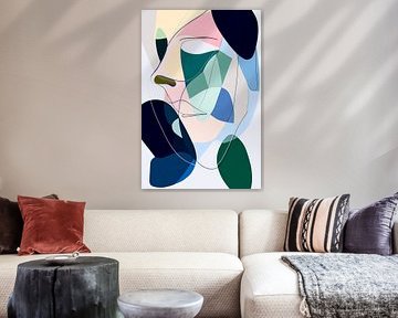 Abstract face view in soft colours by Poster Art Shop