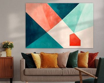 Abstract geometry in soft tones by Poster Art Shop