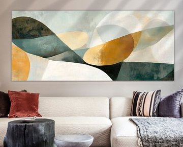 Abstracte compositie in zachte tinten van Poster Art Shop