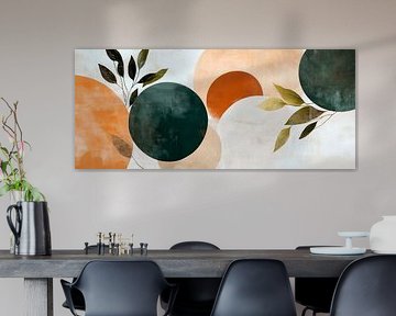 Abstracte compositie met aardetinten van Poster Art Shop