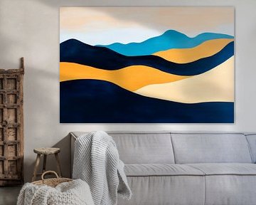 Paysage abstrait dans des tons doux sur Poster Art Shop