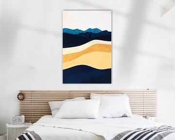 Paysage abstrait dans des tons de terre doux sur Poster Art Shop