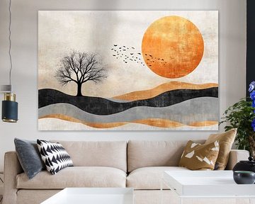 L'arbre et le soleil en harmonie sur Poster Art Shop