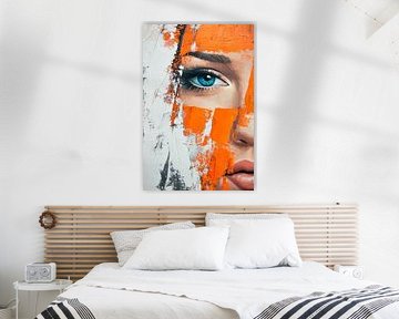 A moment of a face - colourful and haunting by Poster Art Shop