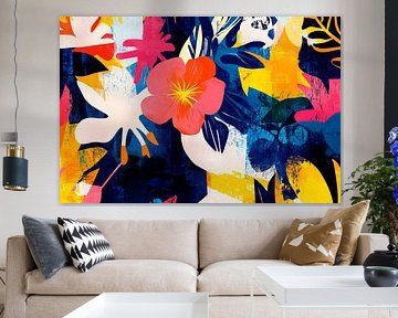 Blooming splendour of colour in tropical style by Poster Art Shop