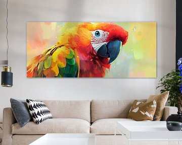 Kleurrijk ara portret met levendige kleuren van Poster Art Shop