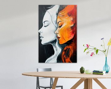 Duality of emotions - warmth and coldness by Poster Art Shop