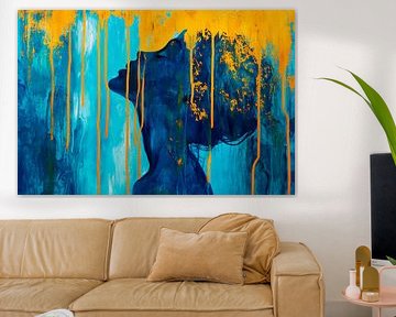 Colourful silhouette with drop effect by Poster Art Shop