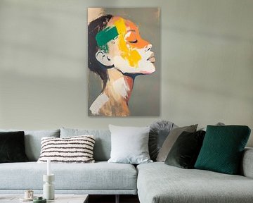 Colourful portrait of a woman - Expressive by Poster Art Shop