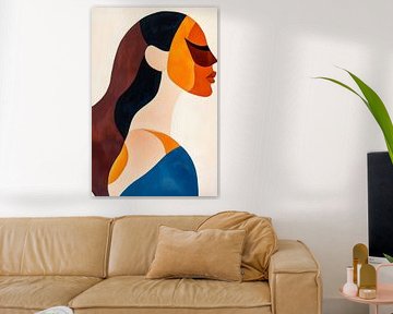 Profil coloré d'une figure féminine sur Poster Art Shop
