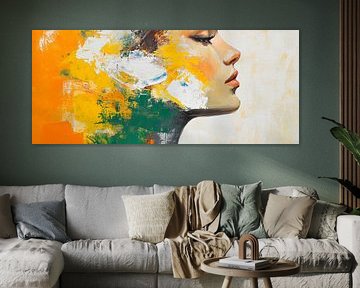 Play of colours in profile - expressive beauty by Poster Art Shop