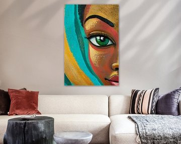 Instants colorés - Focus sur le portrait de femme sur Poster Art Shop