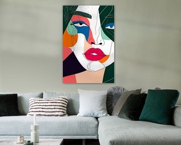 Colour play of emotions - Artistic portrait by Poster Art Shop
