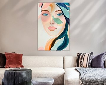 Feminine colour composition with soft features by Poster Art Shop