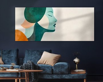 Feminine portrait in soft colours by Poster Art Shop