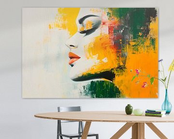 Feminine profile in vibrant colours by Poster Art Shop
