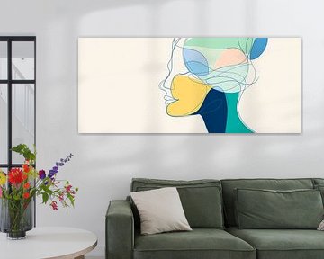 Fluid portrait in soft colours by Poster Art Shop