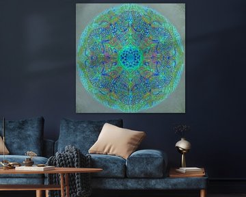 Mandala grafisch, diverse kleuren van Rietje Bulthuis
