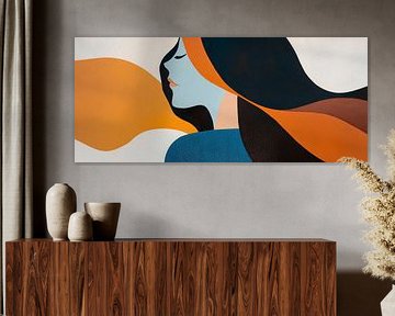 Couleurs fluides - silhouettes de la sérénité sur Poster Art Shop