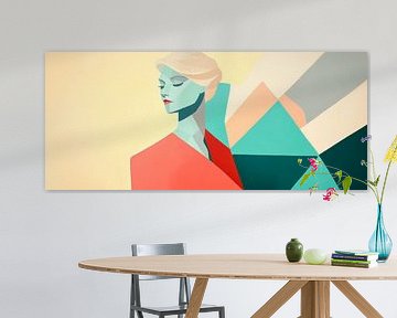 Geometric elegance in soft colours by Poster Art Shop