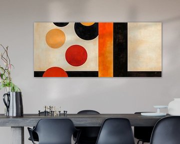 Geometric blaze of colour on a light background by Poster Art Shop