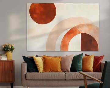 Geometric harmony in earthy tones by Poster Art Shop