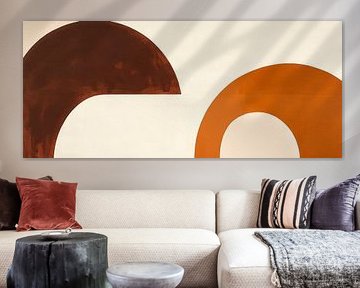 Geometrische vormen in aardetinten van Poster Art Shop