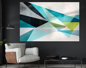 L'harmonie géométrique dans des couleurs douces sur Poster Art Shop