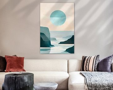 Geometric landscape with a gentle expanse by Poster Art Shop