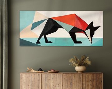 Geometrischer Fuchs in lebhaften Farben von Poster Art Shop