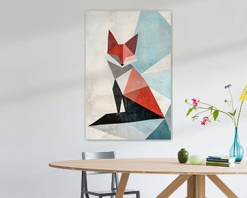 Geometrischer Fuchs in warmen Tönen von Poster Art Shop