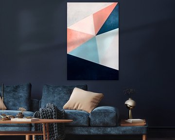 Geometric play of colours in pastel shades by Poster Art Shop