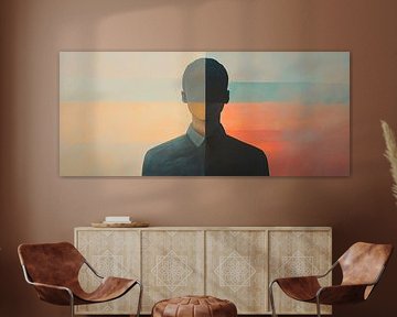 Faceless in the play of colours at dusk by Poster Art Shop