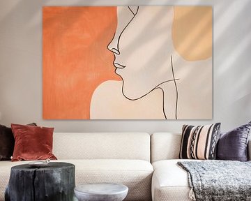 Facial contour in soft earthy tones by Poster Art Shop