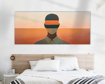 Shape without a face - colour play of silence by Poster Art Shop