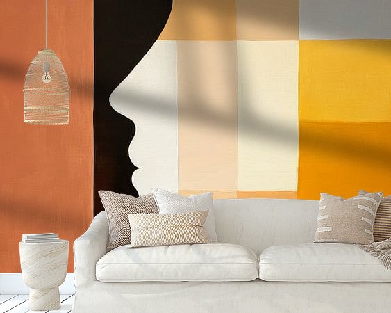 Voorbeeld van het werk in een kamer