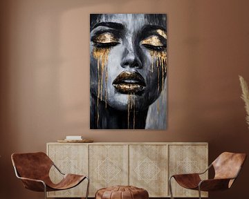 Larmes d'or - expression du deuil sur Poster Art Shop