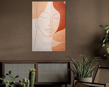 Harmonious portrait in earthy tones by Poster Art Shop