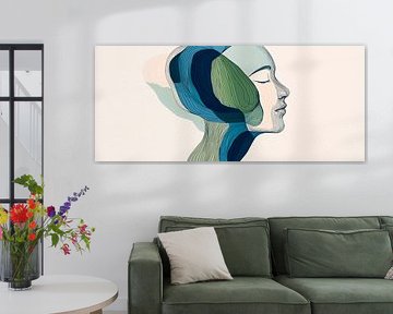 Vue harmonieuse du profil en séquences de couleurs sur Poster Art Shop