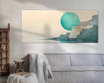 Hemelsblauw en kustlandschap - delicatesse van Poster Art Shop
