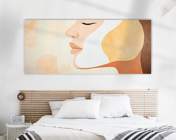 Harmonisch profiel in zachte kleuren van Poster Art Shop