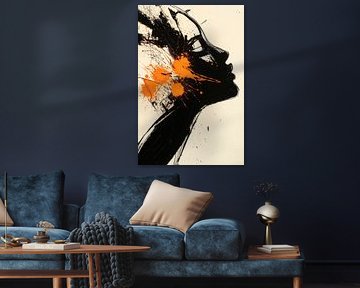 Head profile with colour explosion - Modern by Poster Art Shop